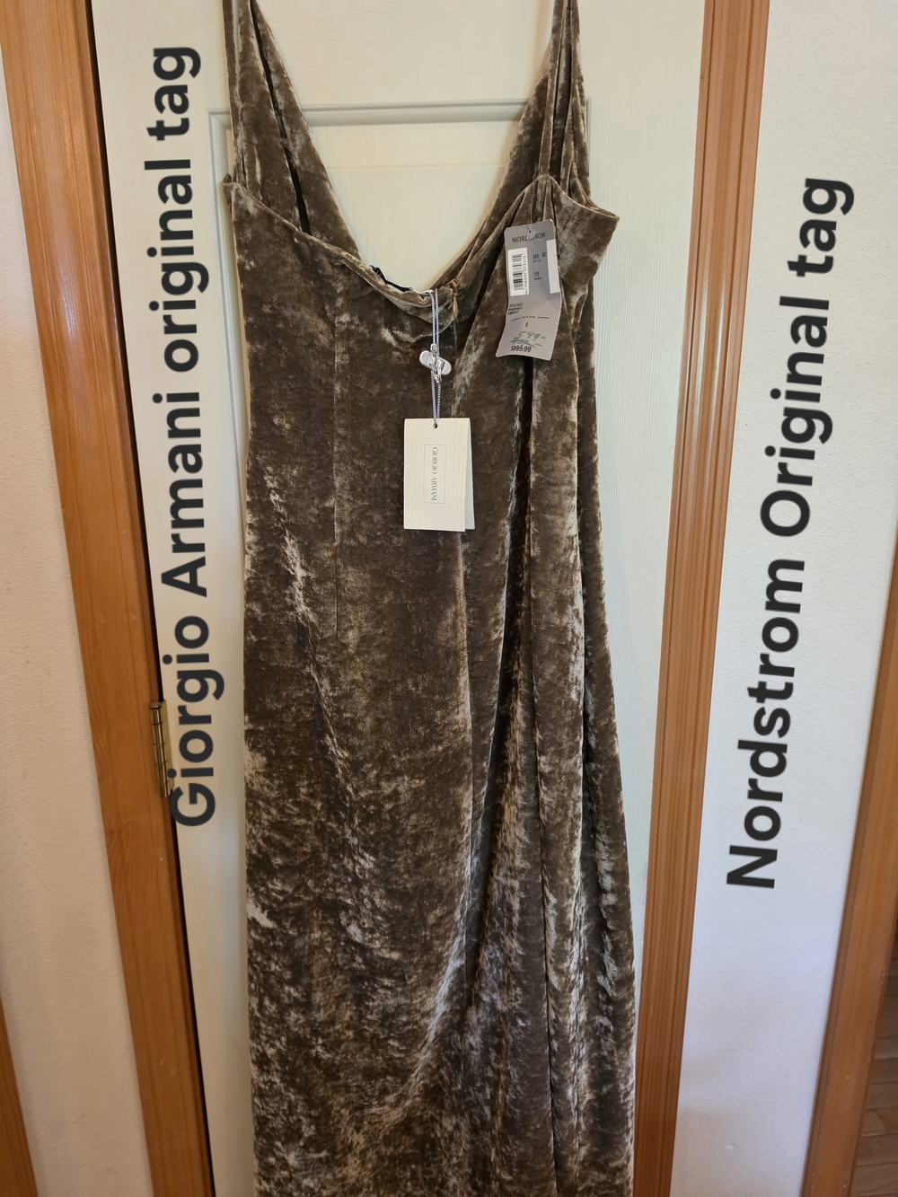Giorgio Armani Velvet Evening Gown- Sage Green